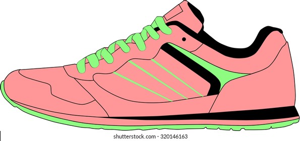Vector illustration of Sport shoes for running