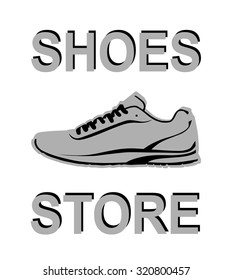 Vector illustration of Sport shoes for running