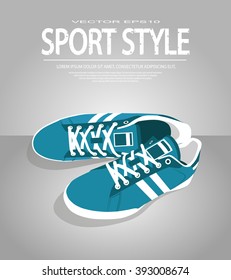 Vector illustration of Sport shoes for running
