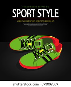 Vector illustration of Sport shoes for running