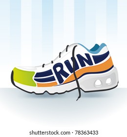 Vector illustration of Sport shoes for running