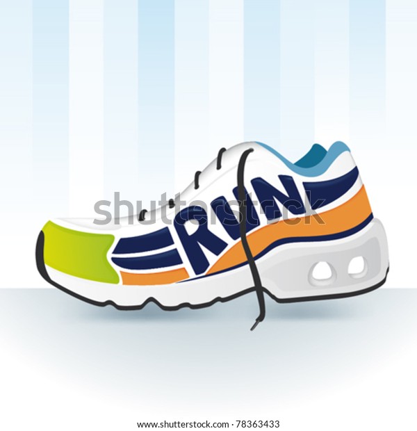 Vector\
illustration of Sport shoes for\
running