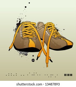 Vector illustration of sport shoes, sneakers