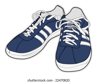 Vector illustration of sport shoes, sneakers