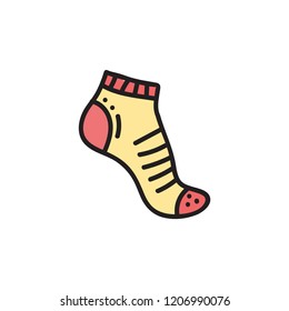 Vector illustration of sport sock.