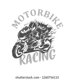 vector illustration Sport superbike motorcycle, logo sport motorcycle