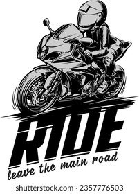 Vector illustration of Sport Superbike Motorcycle