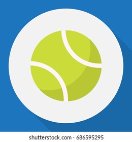 Vector Illustration Of Sport Symbol On Tennis Flat Icon. Premium Quality Isolated Miniball Element In Trendy Flat Style.