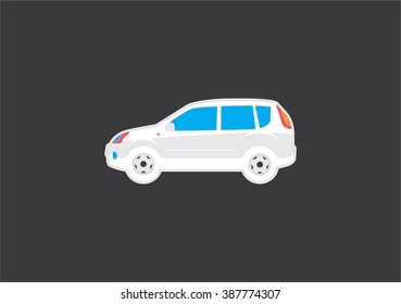 Vector illustration sport terrain vehicle. SUV.