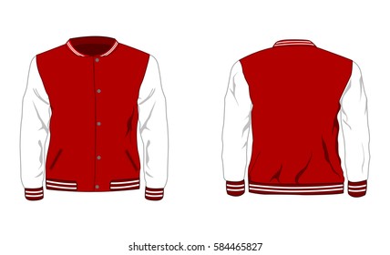 Vector Illustration Of Sport Varsity Jacket