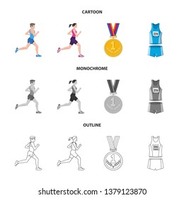 Vector illustration of sport  and winner icon. Collection of sport  and fitness  stock vector illustration.