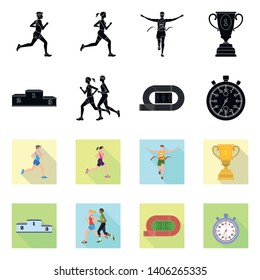 Vector illustration of sport  and winner icon. Set of sport  and fitness  stock vector illustration.