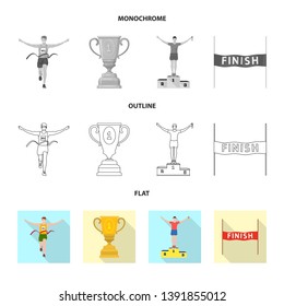 Vector illustration of sport  and winner logo. Set of sport  and fitness  stock vector illustration.