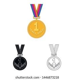 Vector illustration of sport and winner logo. Collection of sport and fitness stock vector illustration.