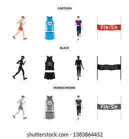 Vector illustration of sport  and winner symbol. Collection of sport  and fitness  vector icon for stock.