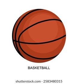 Vector illustration of sports ball. Basketball vector