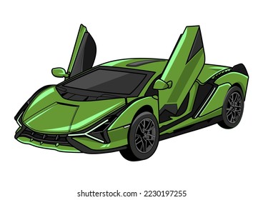 Vector Illustration Of Sports Car