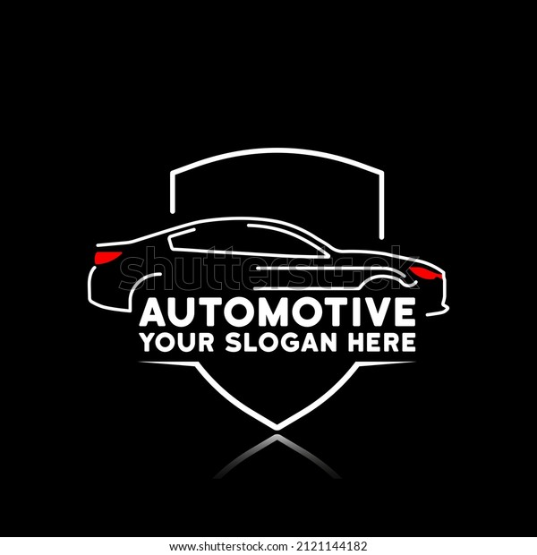 Vector illustration of sports car logo. Car company\
or car service logo template. Tire fitting. Maintenance station.\
Vector eps 10.