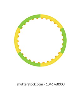 Vector illustration of a sports Hoop. Hula Hoop on a white background. Sports Hoop for exercise and body massage.