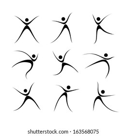 Vector Illustration Sports Icons Abstract Pictures Stock Vector ...