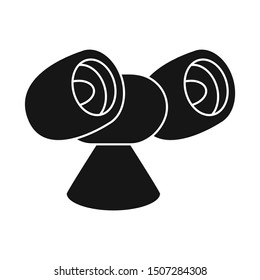 Vector illustration of spotlight and stadium sign. Web element of spotlight and spot vector icon for stock.