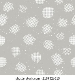 Vektorgrafik. Gespottet, grauer und weißer Hintergrund. Geometrisches abstraktes Muster mit handgezeichneter Kontur, Linienkreisen.