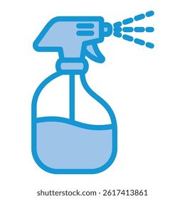 Vector illustration of a spray bottle, ideal for cleaning, disinfection, and gardening applications. Perfect for design projects
