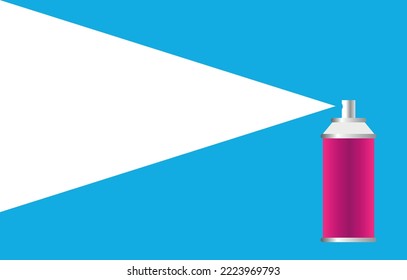 Ilustración vectorial de una lata de spray, copiar espacio, descuentos, promociones, precios, ventas