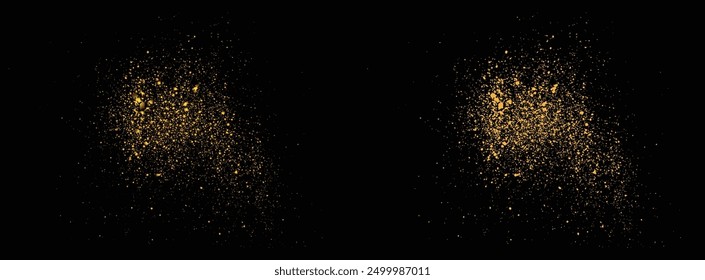 Vector illustration spray gold glitter stardust texture