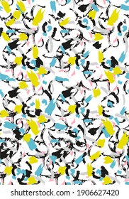 Vector illustration spray of paint, brush stroke.Seamless pattern.