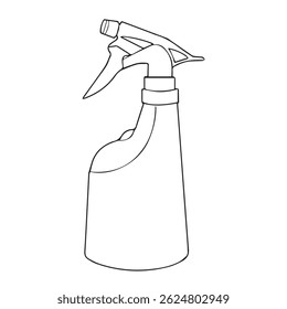 ilustração vetorial da ferramenta de borrifada em estilos de cor de contorno