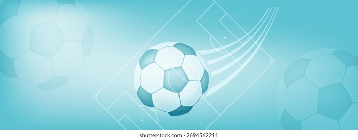 Ilustración vectorial de balón de fútbol rociado en el fondo blanco.eps10