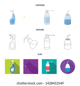 Vector illustration of sprayer and liquid logo. Collection of sprayer and pesticide stock vector illustration.
