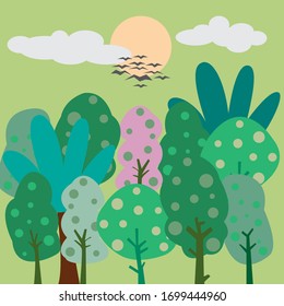 Vector illustration of spring background.