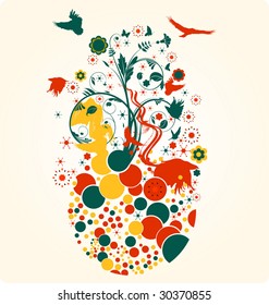 Vector illustration. spring background