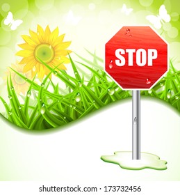 Vector illustration of spring banner.