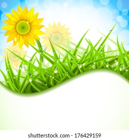 Vector illustration of spring  banner.