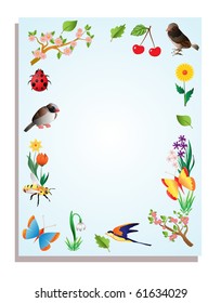 Vector illustration, spring banner, card concept.