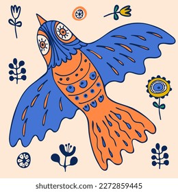 Vektorgrafik-Frühlingsvogel