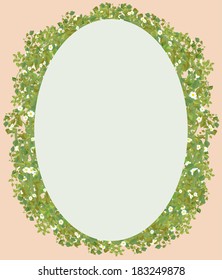 Vector illustration, spring frame, card concept.