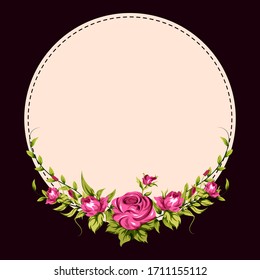 vector illustration of spring fresh flower in floral banner poster background