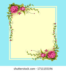 vector illustration of spring fresh flower in floral banner poster background