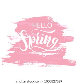Vector illustration of Spring with the inscription for packing product to store , gift , message. shopping packaging. Inscription ,invitation  banner template. Calligraphy background. 