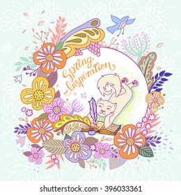 Vector illustration of Spring inspiration.