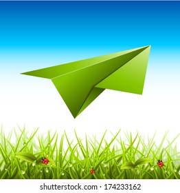 Vector illustration of spring landscape.
