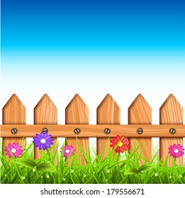 Vector illustration of spring landscape.