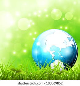 Vector illustration of spring landscape.