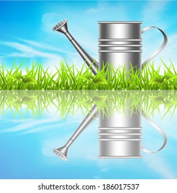 Vector illustration of spring landscape.