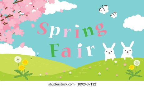 Vector illustration of Spring landscape