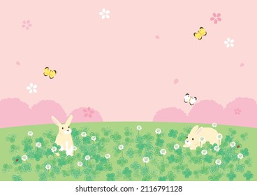 Vector illustration of Spring landscape.